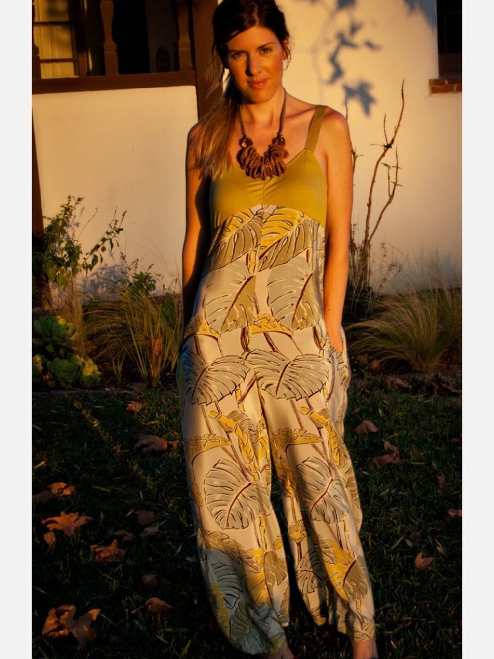 RARE Anthropologie Lilka MANILA FROND Silk JUMPSUIT